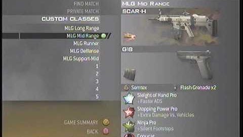 Modern Warfare 2 MLG class set up tutorial