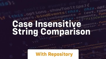 Case insensitive string comparison