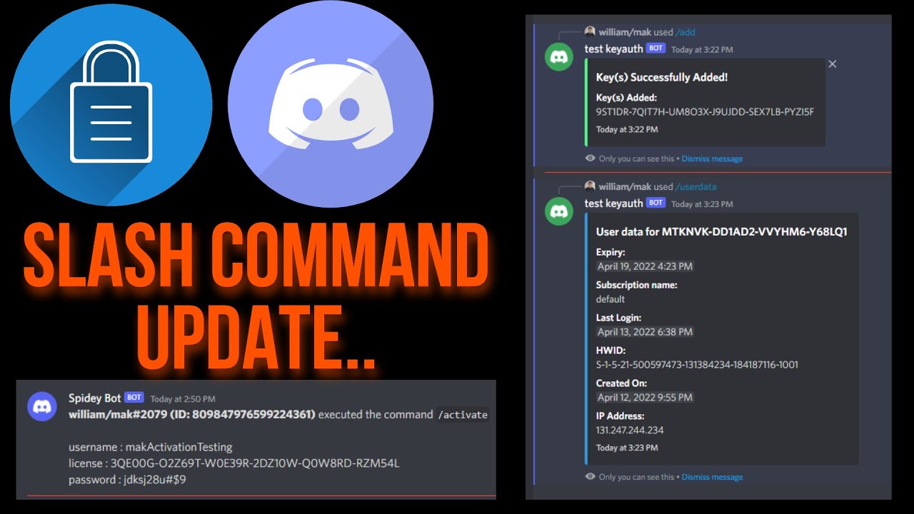 Slash command. Discord bot Studio.
