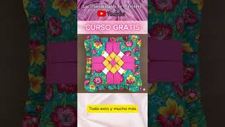 🌺🌺Cojín Drapeado Flor de Tailandia Multicolor  🌺🌺 SMOCKING CUSHION-CAPITONE-FABRIC MANIPULATION