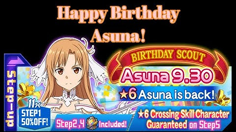 Happy birthday Asuna! ^-^ || sword art online memory defrag (saomd)