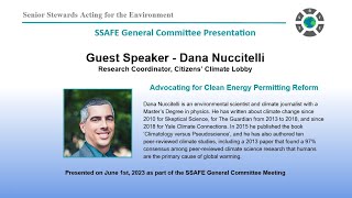 SSAFE Guest Speaker - Advocating for Clean Energy Permitting Reform