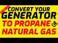 How to convert generator to natural gas - How to convert a generator to propane