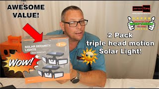 OtdAir triple head 70 LED Solar lights 2Pack | JoeteckTips