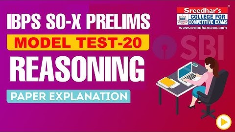 IBPS SO 2020 PRELIMS MOCK TEST NO-20 REASONING | PRACTICE SET WITH IMPORTANT QUESTIONS