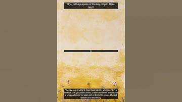 Key prop in React Interviewer Question Q&A #react #js #concept #jsx #interview