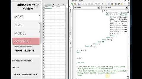 Website Data Extraction (select Tags) from a listbox