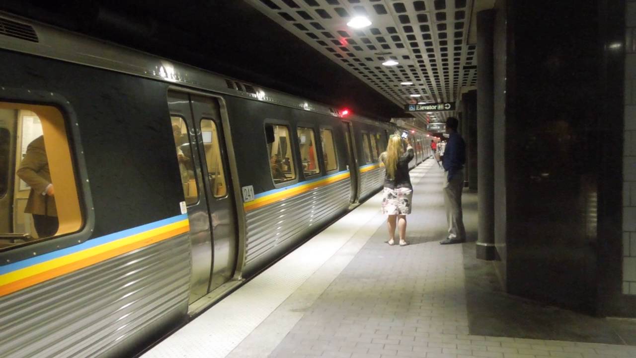 MARTA Doraville and Atlanta Airportbound Gold Line trains at