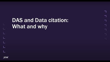 STM Guide: Data Availability Statements and data citations for journals and editors