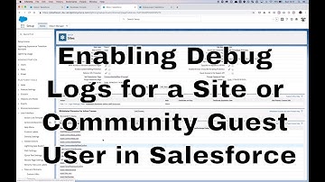 How To Easily Turn On Debug Logs For Guests In Salesforce!