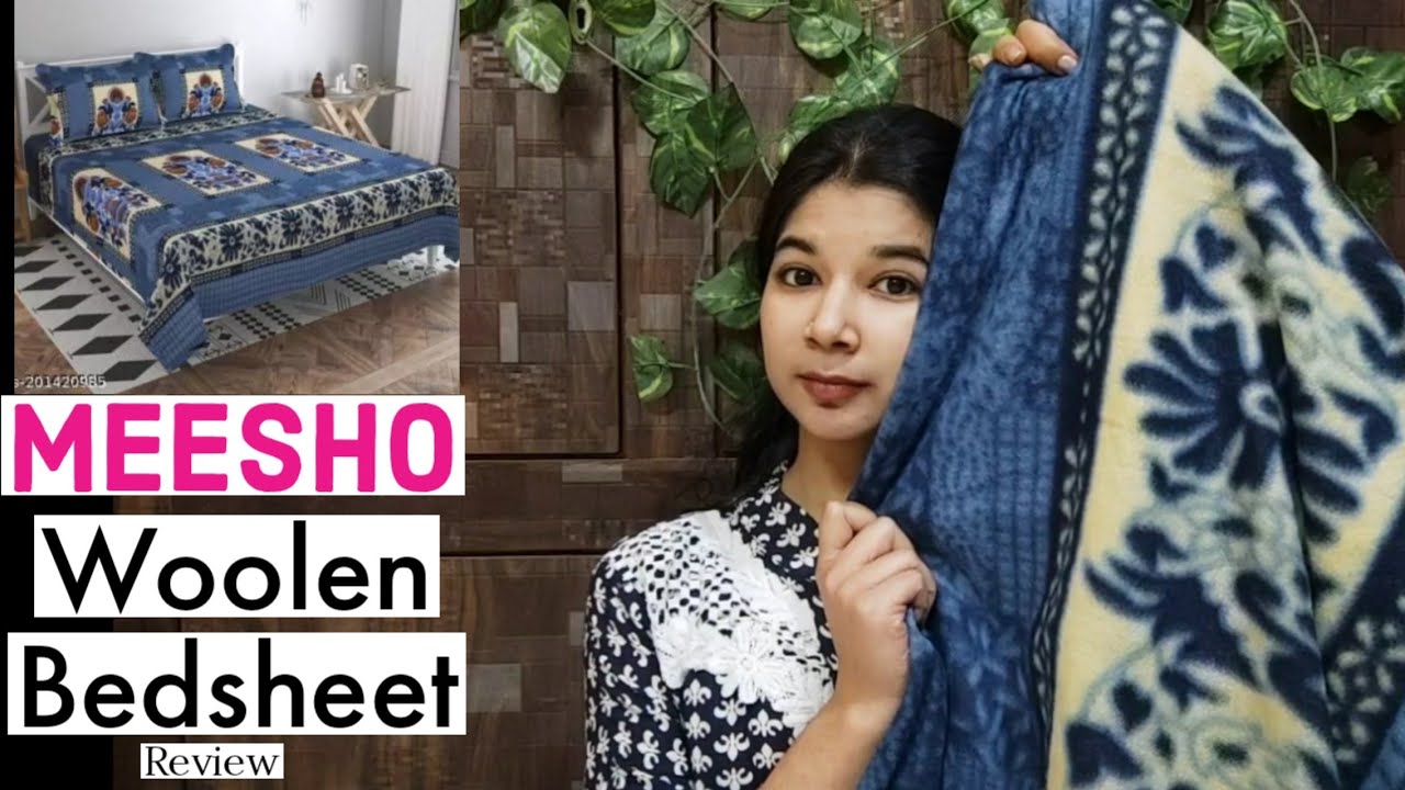 meesho Woolen Bedsheet Review/Affordable Winter Special Bedsheet /