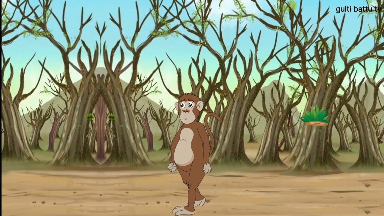 बंदर की किस्मत| bandar ki kismat| moral stories| hindi kahaniya| cartoon story 