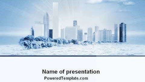 Ice City PowerPoint Template by PoweredTemplate.com