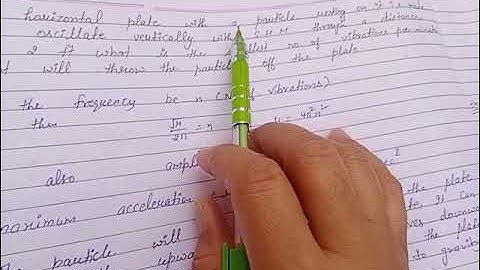 simple harmonic motion remaining questions of exercise 3.1