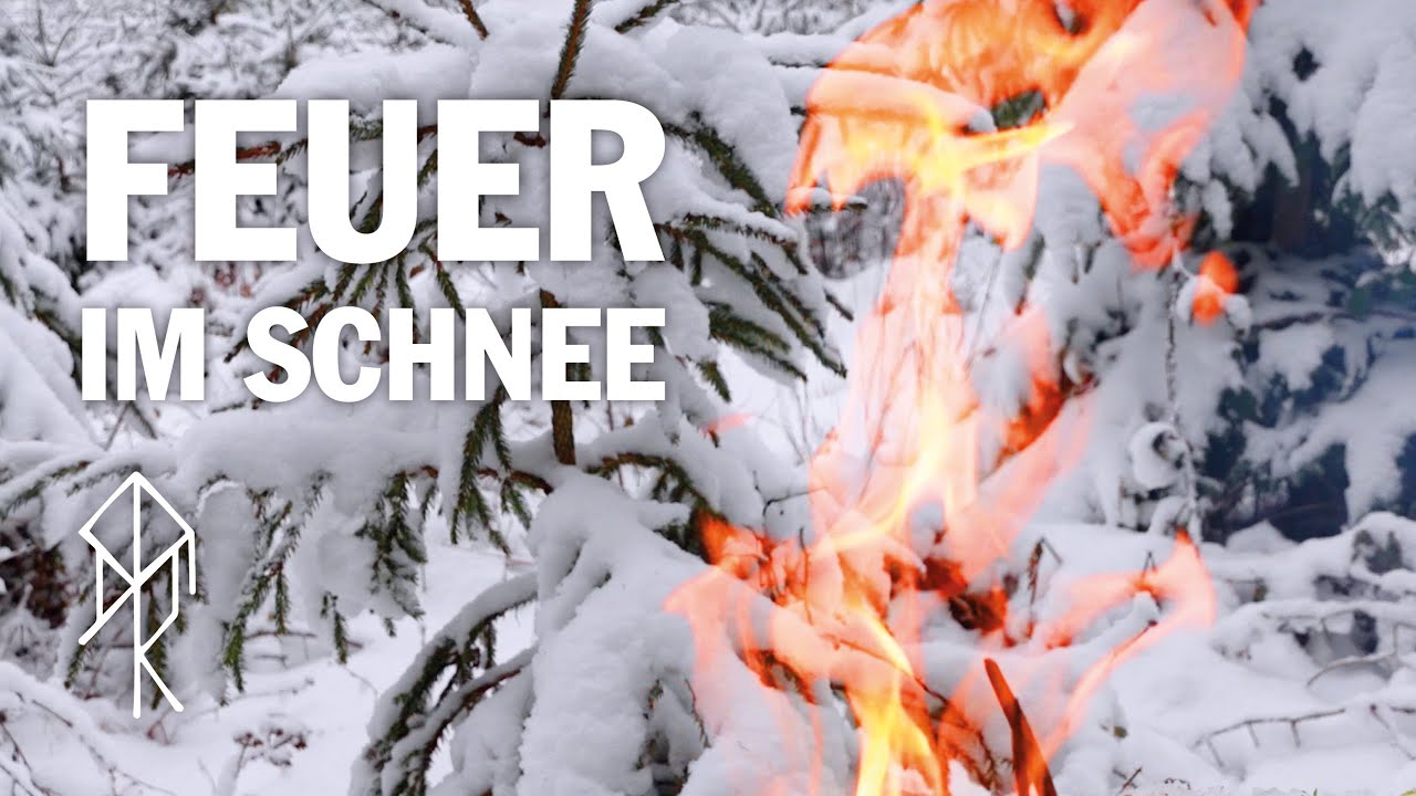 Feuerschlagen im Schnee |  Feuerschwamm, Schlageisen und Feuerstein | Bushcraft | Survival | Urviech