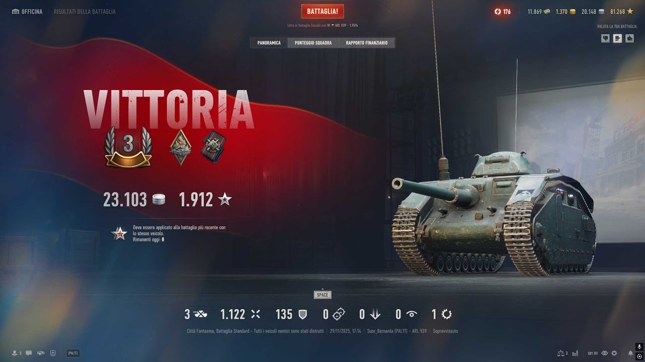 World of Tanks My new ARL V39 - Victory 3 Kills