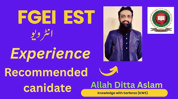 FGEI EST Interview Experience 2025 | Recommended Candidate | Full Preparation and interview Guide