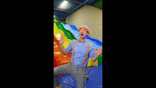 The Color Yellow with Blippi! #shorts #blippi #colors #learning #playground