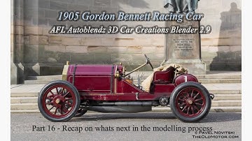 Blender Car Modelling tutorial of a 1905 Star Gordon Bennet  Discuss Progress Pt16 #3dcars