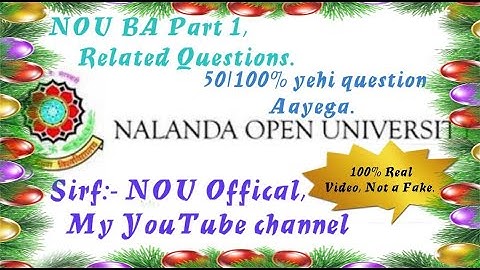 NOU Part 1 Exam me puche gaye Question.