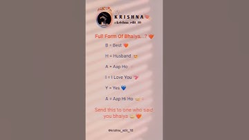 Full Form Of Bhaiya....? ❤️ Fake Tweet Reels || #shorts #krishna_edit_10