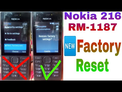 Nokia 216 RM-1187 New Factory Reset