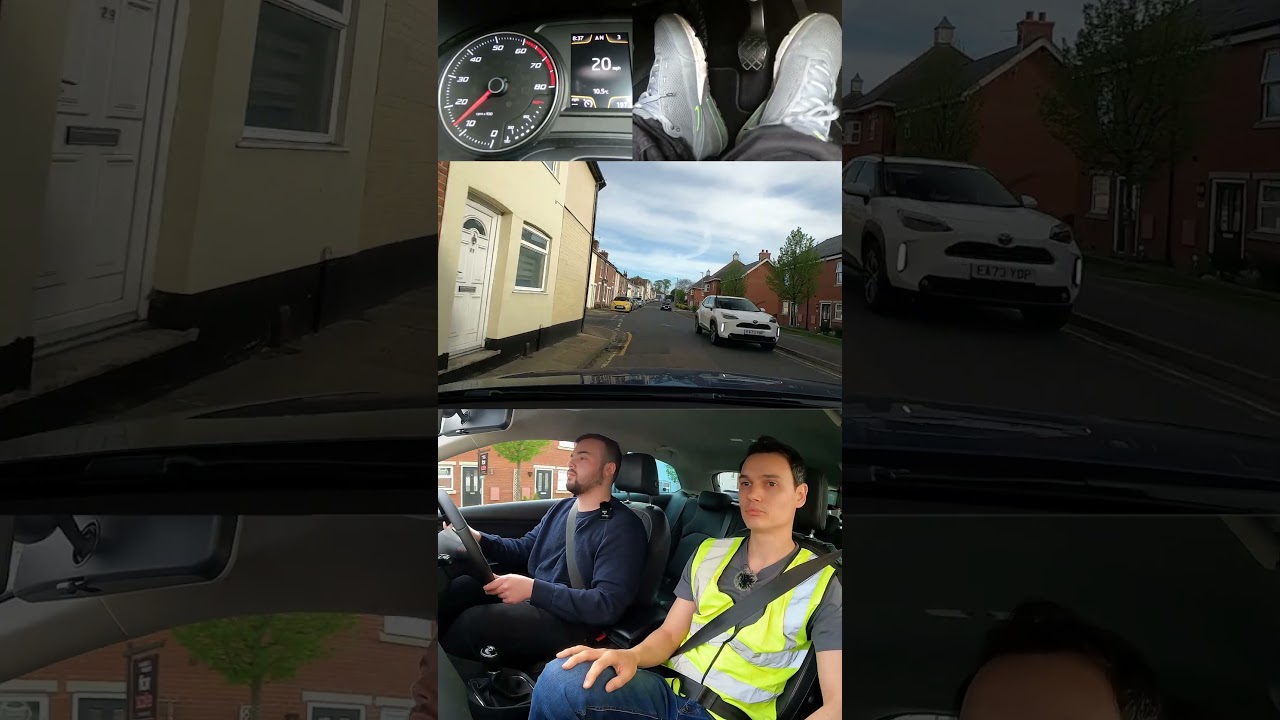 Driving test minor - use of speed. 