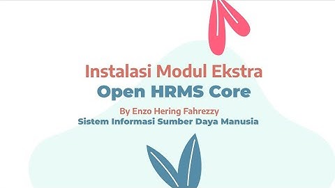 Instalasi Modul Ekstra Open HRMS Core - Odoo 16