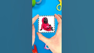 Paper Craft Trick with Pink Soldiers from Squid Game 2 🔺#squidgame #squidgame2 #papercraft #trick
