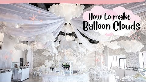 DIY Organic Balloon Cloud | How to Make a Balloon Cloud | Balloon Cloud Tutorial |Balloon Garland |