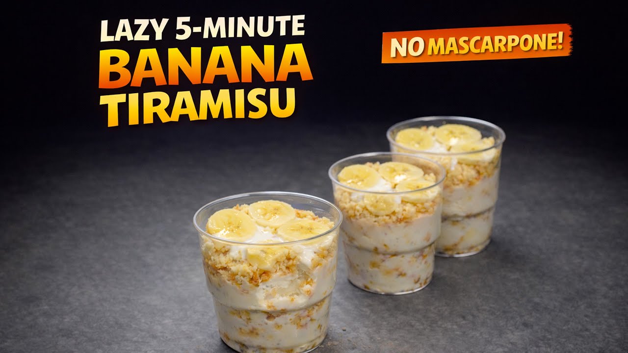 Lazy 5-Minute Banana Tiramisu (No Bake, No Eggs!)
