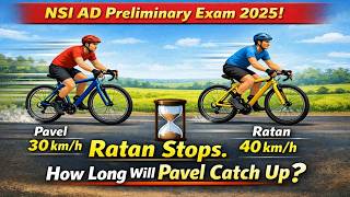 NSI AD Preliminary Math Solution 2025 | Pavel–Ratan Cycling Problem | MathMinistration