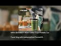 MHW-3BOMBER 360ml Coffee Cups Portable Car Travel Mug with Leak-proof Lid Thermal Mugs Double W
