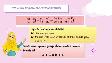 OPERASI MATRIKS (PENJUMLAHAN DAN PENGURANGAN)