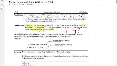 SPH3U - (Video 1) Measurement and Analysis (Intro)