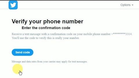 How to fix Twitter Account verification code with phone number?