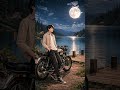 Moonlit Ride — A Peaceful Night by the Lake 🌕✨ #nightvibes #moonlight #animeaesthetic #animescenery