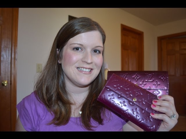 Wear & Tear: Louis Vuitton Vernis Sarah Wallet in Violette 