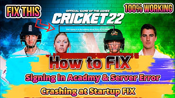 How To Fix Cricket 22 HTTP error l Error in signing in Fix l Fix Server Error l Cricket 22 error fix