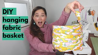 How to sew a hanging fabric basket