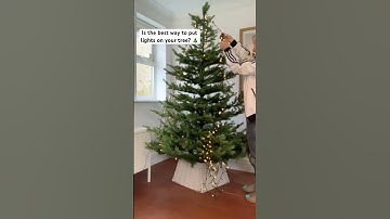 Zig zag Christmas tree lights viral hack