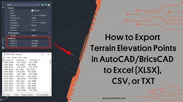 How to Export Terrain Elevation Points in AutoCAD or BricsCAD to Excel (XLSX), CSV, or TXT