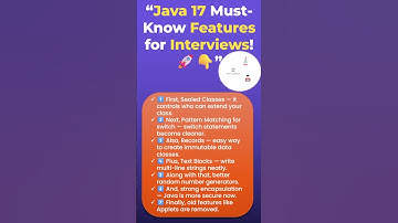 Java 17 Features You Need to Know! 🚀#shorts