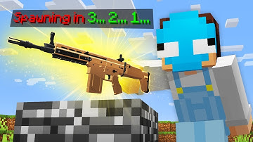 Minecraft, But GUNS Spawn Every Minute...