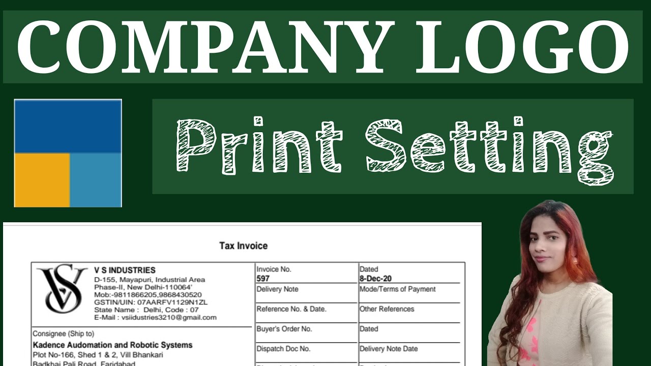 Company Logo Setting In Invoice In Tally Prime I How To Insert Company Company Logo Setting In Invoice In Tally Prime I How To Insert Company