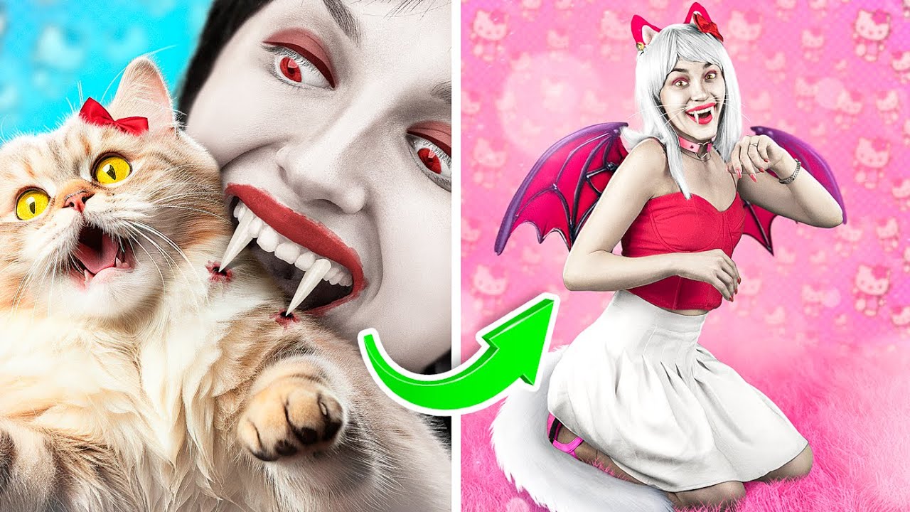Hello Kitty Was Adopted By Vampire Family / Adopted Girl Wants To Become a Vampire