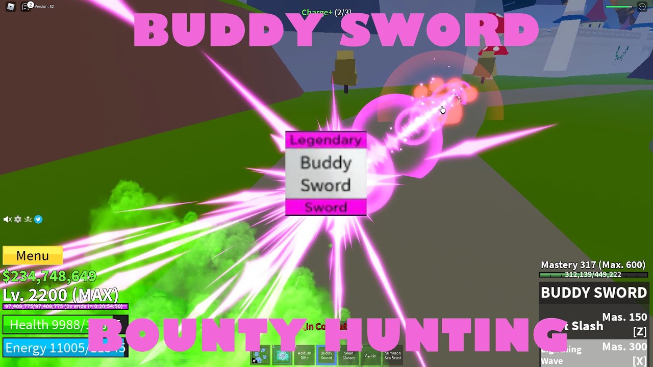 Blox Fruit - Account Lv 2200 with ( Shadow Fruit - Superhuman - Random  Legendary Sword )