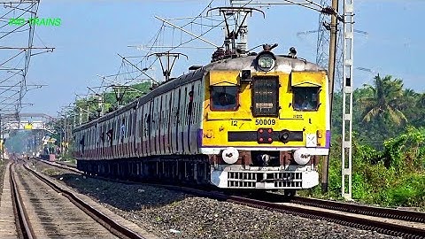 High Speedy 12 Coach OLD EMU Trains Skipping Huge Curve at Early Morning | Eastern Railways