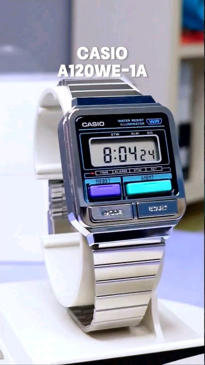 Casio Vintage A120WE-1AEF Digital Dial Stainless Steel Bracelet Watch | # casiovintage #casio - YouTube