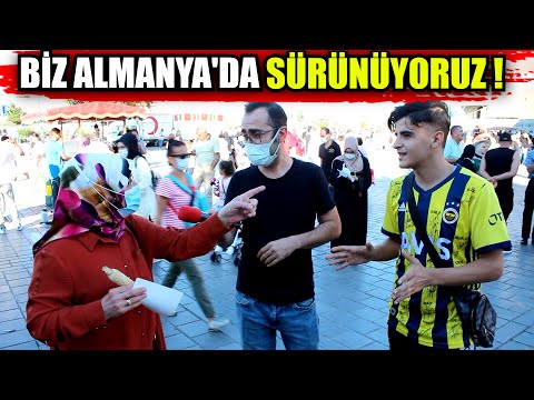 ALMANCI KADIN İLE GENÇLERİN BÜYÜK TARTIŞMASI !!!